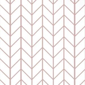 Stork And Style Chev-D5AAA9-Crib Skirt Chevron Pink (MSRP $45)‎